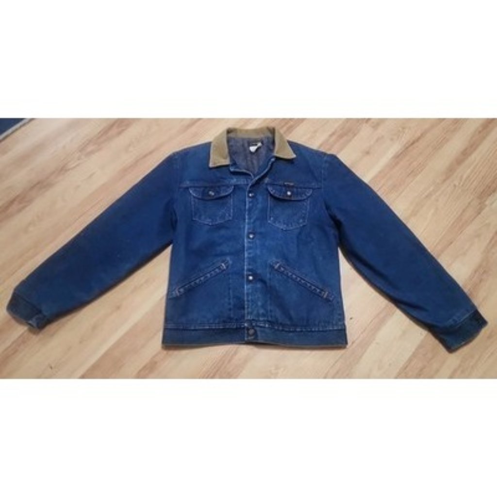 Vtg Wrangler Denim Jacket Mens 40 Blanket Lined Trucker 80s 90s Usa, 74235pw